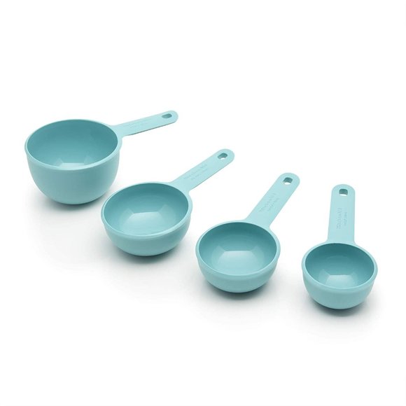 New Set Of 4 Aqua Sky Measuring Cups - Picture 2 of 3